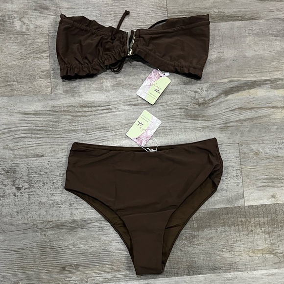 Bikini 👙 medium Poseshe Elegant Brown Bikini Set nwt new women’s size medium - Picture 1 of 10